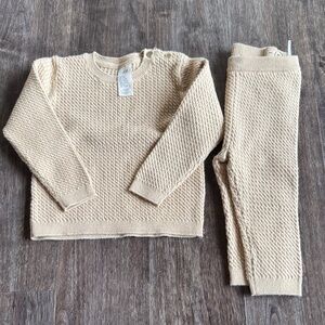 H&M Cream Knit Kids Matching Set